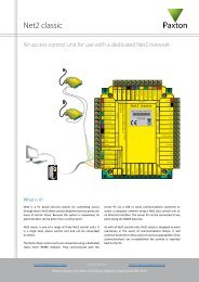 Net2 classic data sheet - Paxton Access Ltd