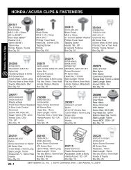 20 Honda Acura Clips.indd - S&R Fastener Co., Inc.