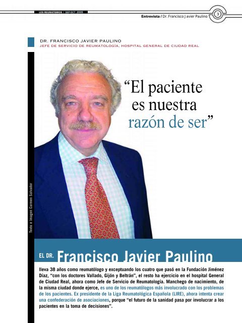 Entrevista Dr. Francisco Javier Paulino Jefe de Servicio de ...