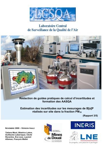 Estimation des incertitudes sur les mesurages de B[a] - LCSQA