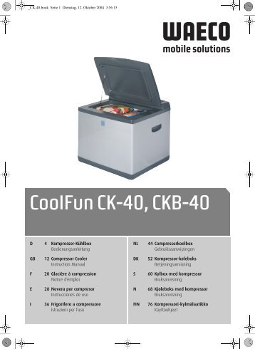 CoolFun CK-40, CKB-40 - Waeco