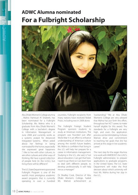 Volume 2, Issue 1 - Abu Dhabi Women's College - Higher Colleges ...