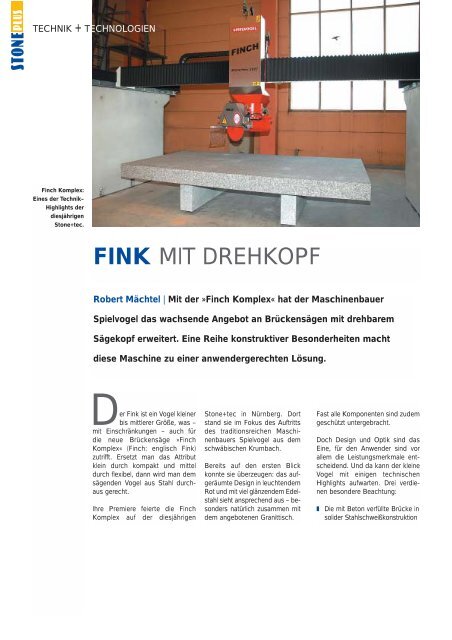 FINK MIT DREHKOPF - Spielvogel