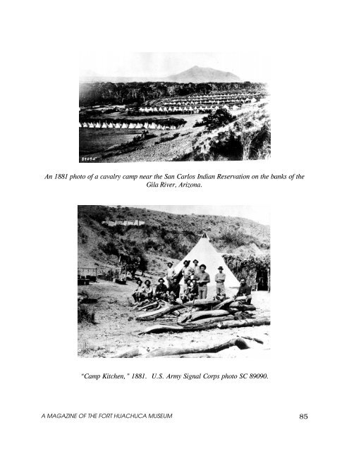 Apache Campaigns - Fort Huachuca - U.S. Army