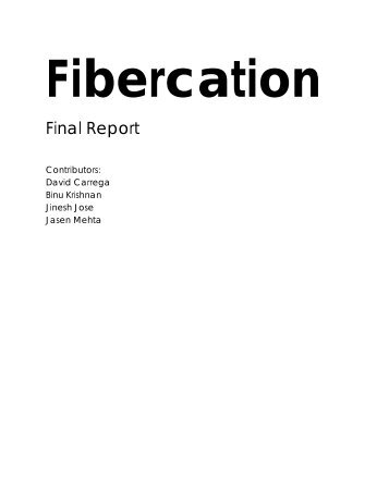 Fibrecation - Ken Pickar - Caltech