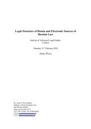 Legal Structure of Russia and Electronic Sources of Russian Law ...