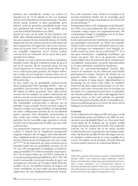 NTvO JUN 2006 ED_2 - Nederlands Tijdschrift voor Orthopaedie