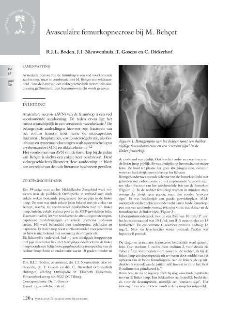 NTvO JUN 2006 ED_2 - Nederlands Tijdschrift voor Orthopaedie