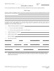 Biographical affidavits