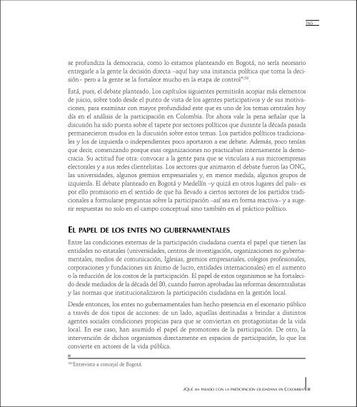 ¿Qué ha pasado con la participación ciudadana en Colombia?