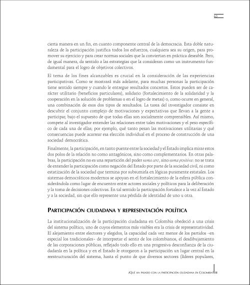 ¿Qué ha pasado con la participación ciudadana en Colombia?