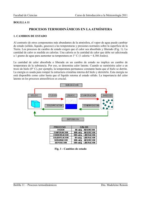 PROCESOS TERMODINÁMICOS EN LA ATMÓSFERA - Unidad de ...