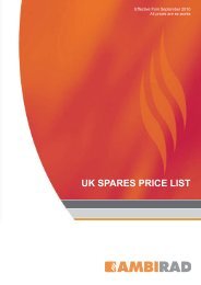UK SPARES PRICE LIST - Ambirad