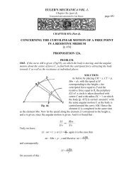 euler's mechanica vol. 1. concerning the curvilinear motion of a free ...