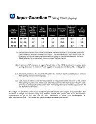 Aqua-Guardianâ¢ Sizing Charts