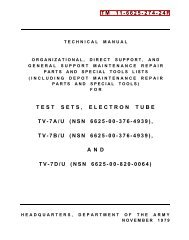 TM 11-6625-274-24P TEST SETS, ELECTRON TUBE TV-7A/U ...