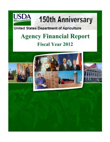 Fiscal Year 2012 Agency Financial Report - US Department of ...