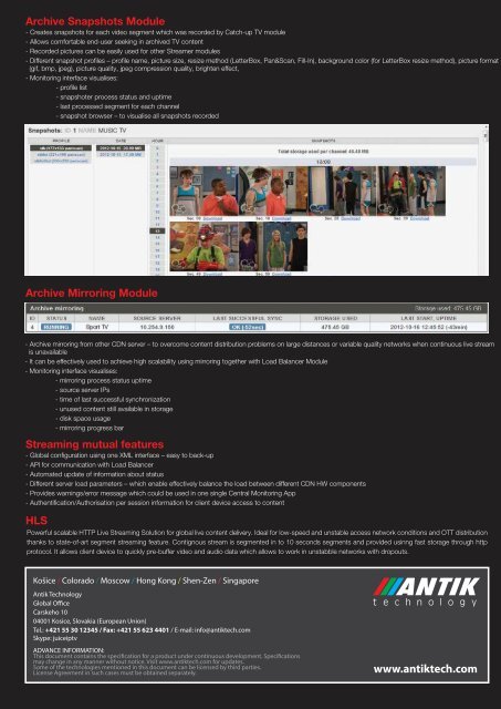 PDF - Product catalogue 2013 - Antik Technology