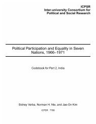Political Participation and Equality in Seven Nations, 1966–1971