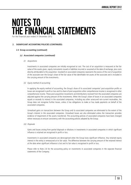 FINANCIAL STATEMENTS - Mewah Group