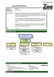 POSITION DESCRIPTION - Wellington Zoo