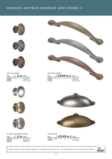 HANDLES AND KNOBS PG21-84 (17M) - Roco