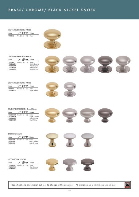 HANDLES AND KNOBS PG21-84 (17M) - Roco