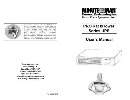 User Manual - Minuteman UPS