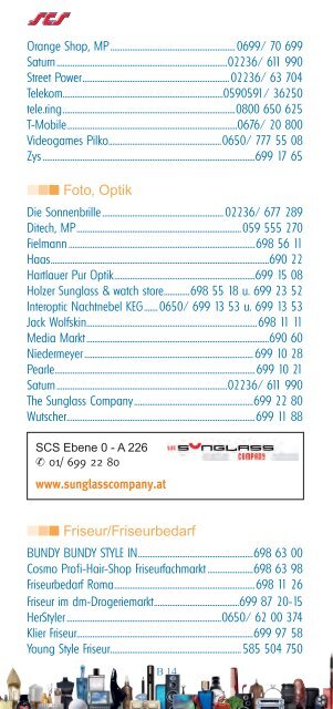 SCS-Telefonbuch 2011 - Shopping-Intern