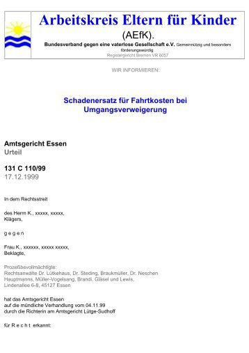 AG Essen 131 C 110-99.pdf - Väter aktuell