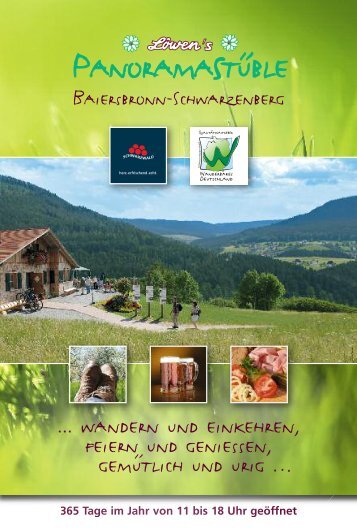 Panoramastüble · Aktueller Prospekt und Preisliste