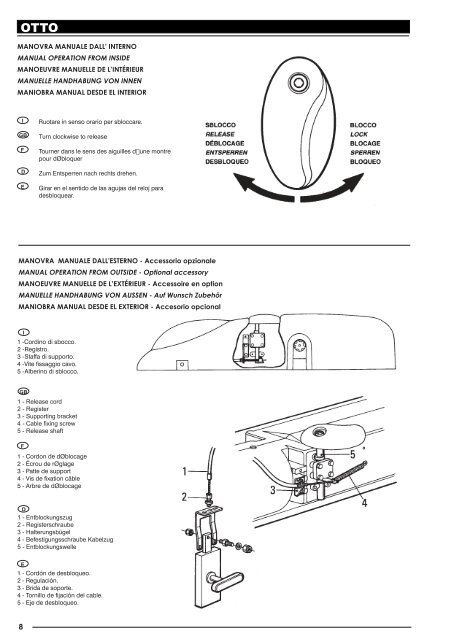 MANUALE ISTRUZIONI E CATALOGO RICAMBI ... - Nice-service.com