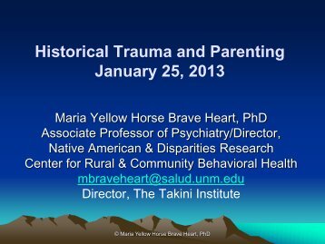 Historical Trauma - National Child Welfare Resource Center for Tribes