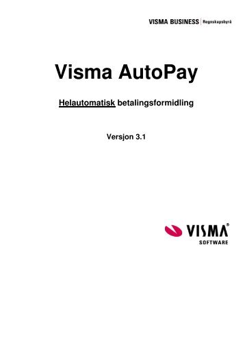 Brukerdokumentasjon for Autopay - Visma