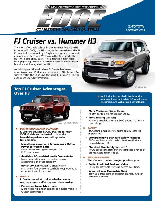 Fj Cruiser Vs Hummer H3 Set University