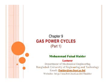 GAS POWER CYCLES
