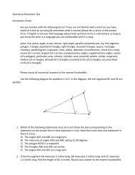 Geometry Placement Test - The Putney School