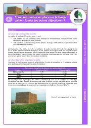 Comment mettre en place un Ã©change paille -fumier - La Chambre d ...