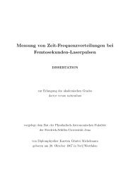 Kapitel 2 Erzeugung von fs Laserpulsen - physik2.uni-jena.de