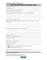 MEDICARE RECONSIDERATION REQUEST FORM