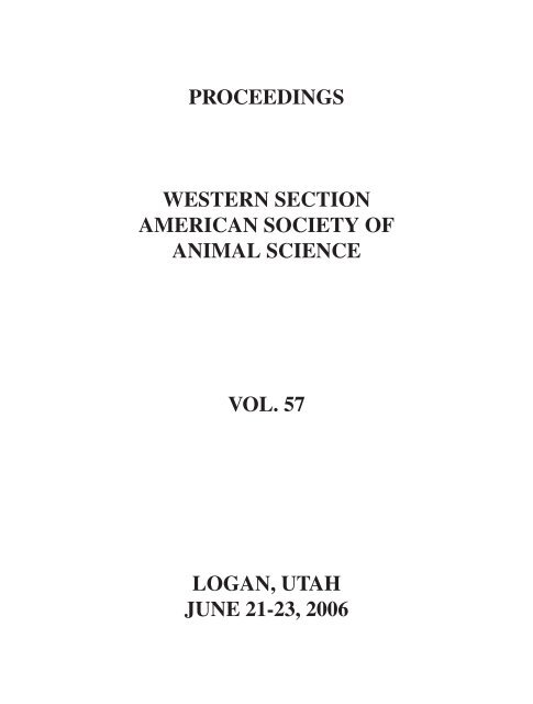 Strategic Low Cost Supplementation - American Society of Animal ...