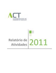 RelatÃ³rio de Atividades - Autoridade para as CondiÃ§Ãµes do Trabalho