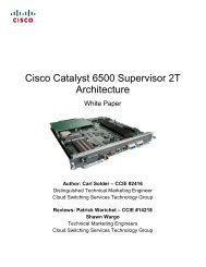 Cisco Catalyst 6500 Supervisor 2T Architecture - Ipland
