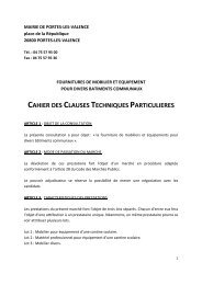 CCTP mobilier - Portes-lÃ¨s-Valence