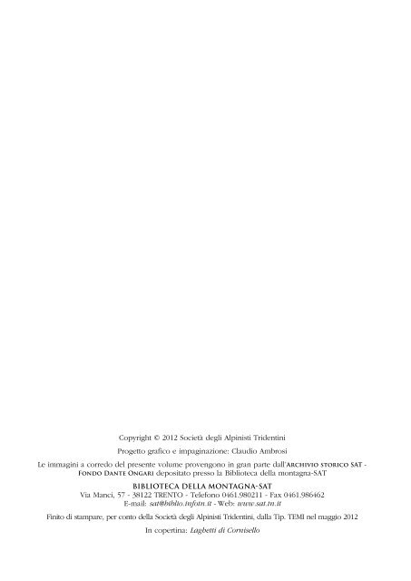 Paesaggi dell'energia. I grandi lavori idroelettrici dalla ... - Sat