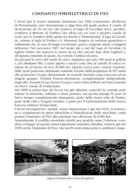 Paesaggi dell'energia. I grandi lavori idroelettrici dalla ... - Sat