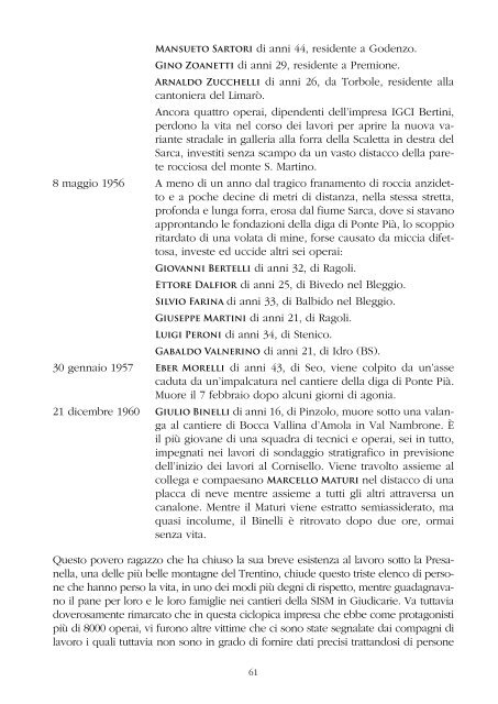 Paesaggi dell'energia. I grandi lavori idroelettrici dalla ... - Sat