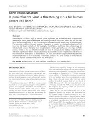 Is parainfluenza virus a threatening virus for human cancer cell lines?