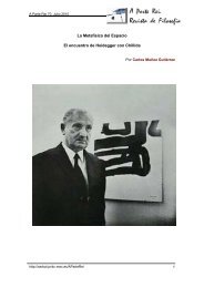 La MetafÃ­sica del Espacio El encuentro de Heidegger con Chillida