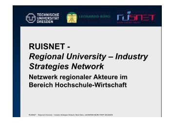 RUISNET.pdf - leonardo-bÃ¼ro sachsen - Technische UniversitÃ¤t ...